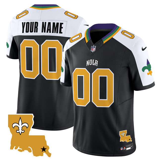 Men's New Orleans Saints ACTIVE PLAYER Custom Black Alternate 2024 F.U.S.E. Vapor Limited Football Stitched Jersey