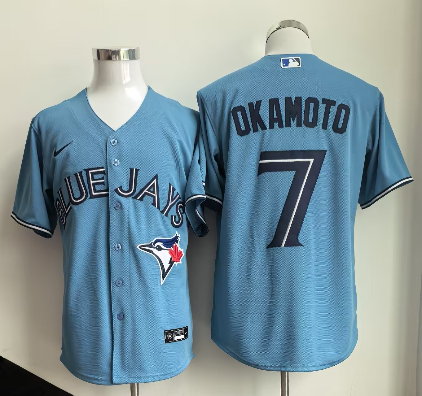 Men's Toronto Blue Jays #7 Kazuma Okamoto Blue Limited Stitched Baseball Jersey