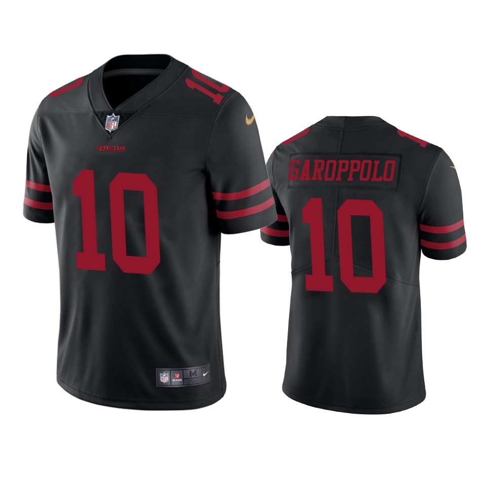Youth NFL San Francisco 49ers #10 Jimmy Garoppolo Black Vapor Untouchable Limited Stitched Jersey Youth NFL San Francisco 49ers #10 Jimmy Garoppolo Black Vapor Untouchable Limited Stitched Jersey