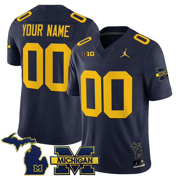 Women's Michigan Wolverines ACTIVE PLAYER Custom Navy F.U.S.E. 2025 Vapor Limited Stitched Football Jersey(Run Small)