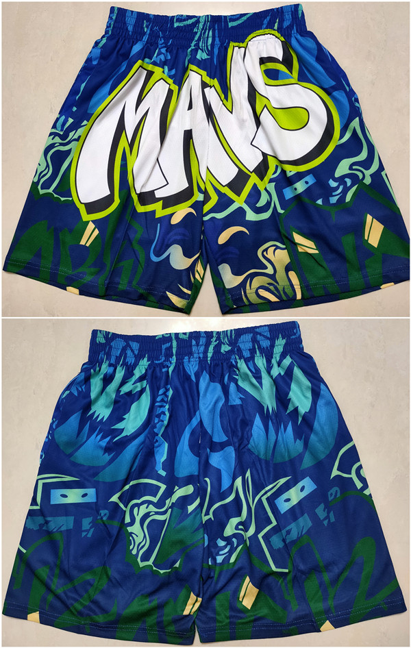 Men's Dallas Mavericks Blue Shorts (Run Small)