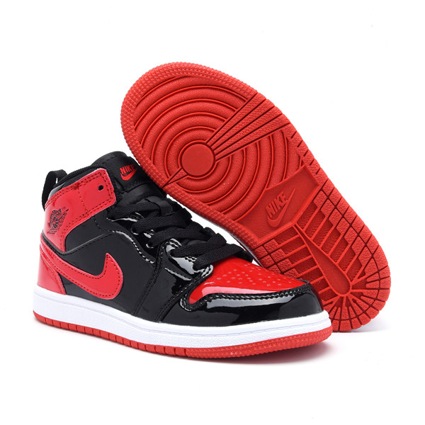 Youth Running Weapon Air Jordan 1 Red/Black Shoes 10010
