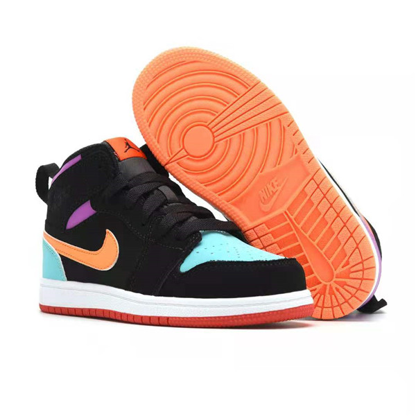 Youth Running Weapon Air Jordan 1 Black Shoes 10021 Youth Running Weapon Air Jordan 1 Black Shoes 10021