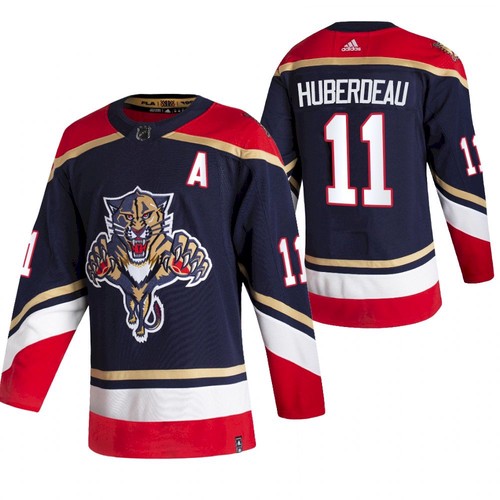 Men's Black Florida Panthers #11 Jonathan Huberdeau 2020-21 Reverse Retro Stitched NHL Jersey