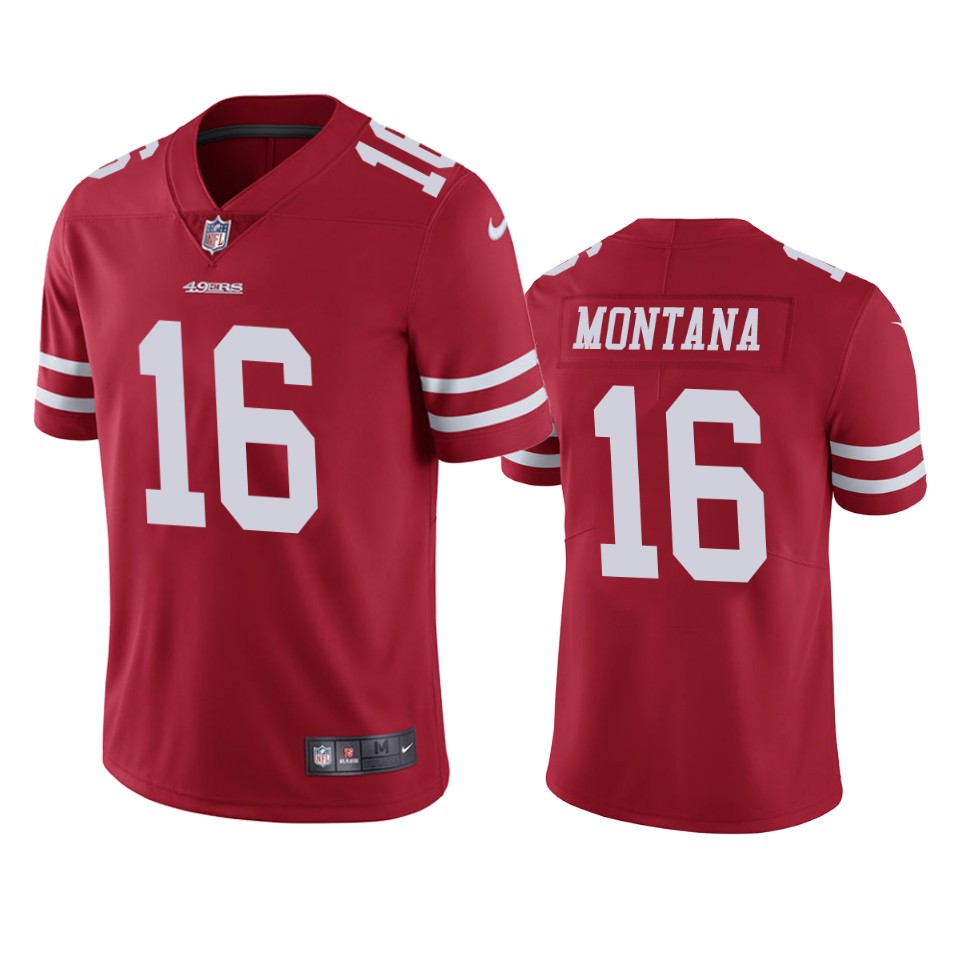 Youth NFL San Francisco 49ers #16 Joe Montana Red Vapor Untouchable Limited Stitched Jersey Youth NFL San Francisco 49ers #16 Joe Montana Red Vapor Untouchable Limited Stitched Jersey