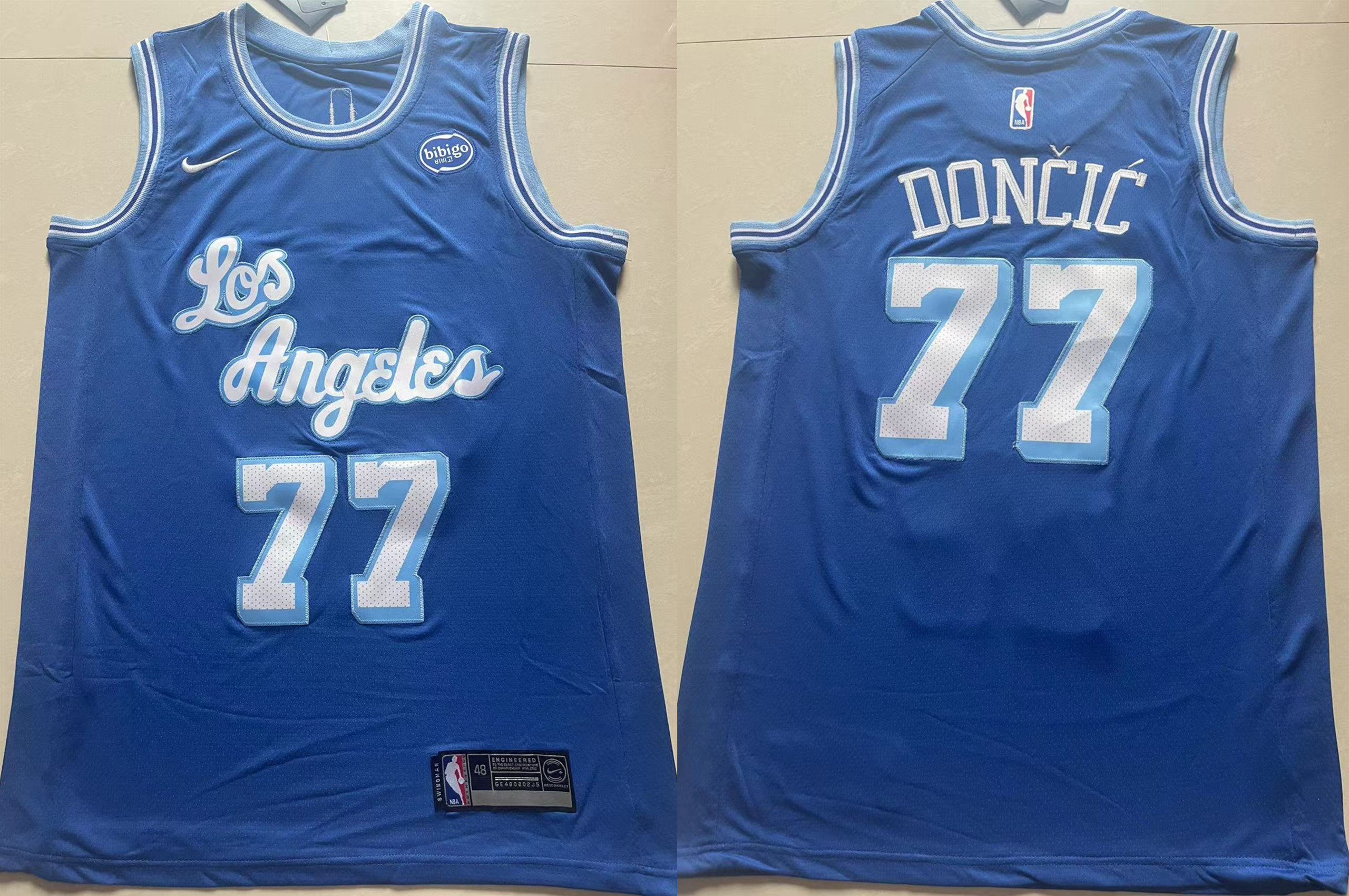 Men's Los Angeles Lakers #77 Luka Dončić Blue 2025 Stitched Basketball Jersey Men's Los Angeles Lakers #77 Luka Dončić Blue 2025 Stitched Basketball Jersey