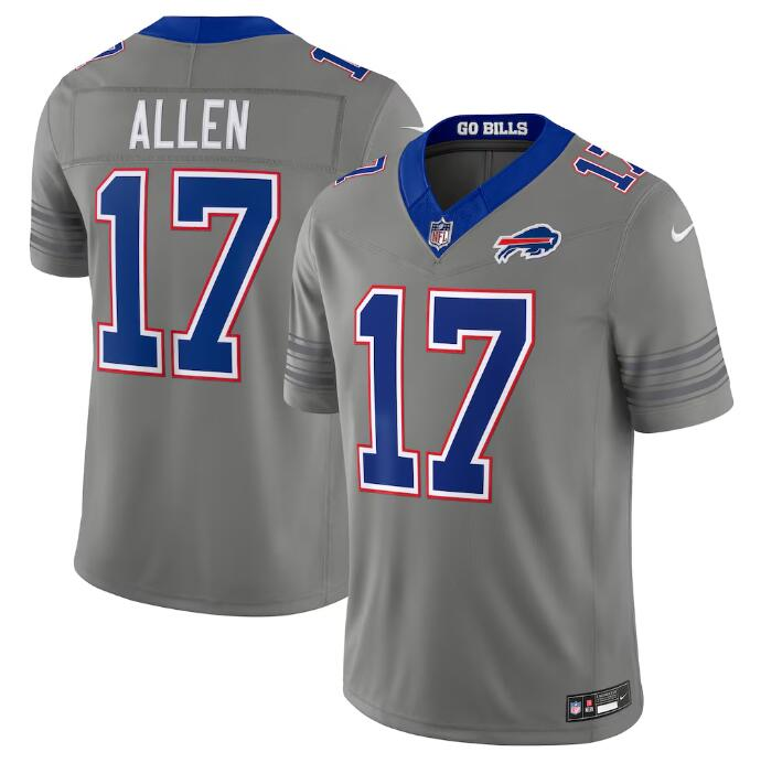 Youth Buffalo Bills Active Player Custom Gray F.U.S.E. 2026 Nickel City Vapor Stitched Football Jersey