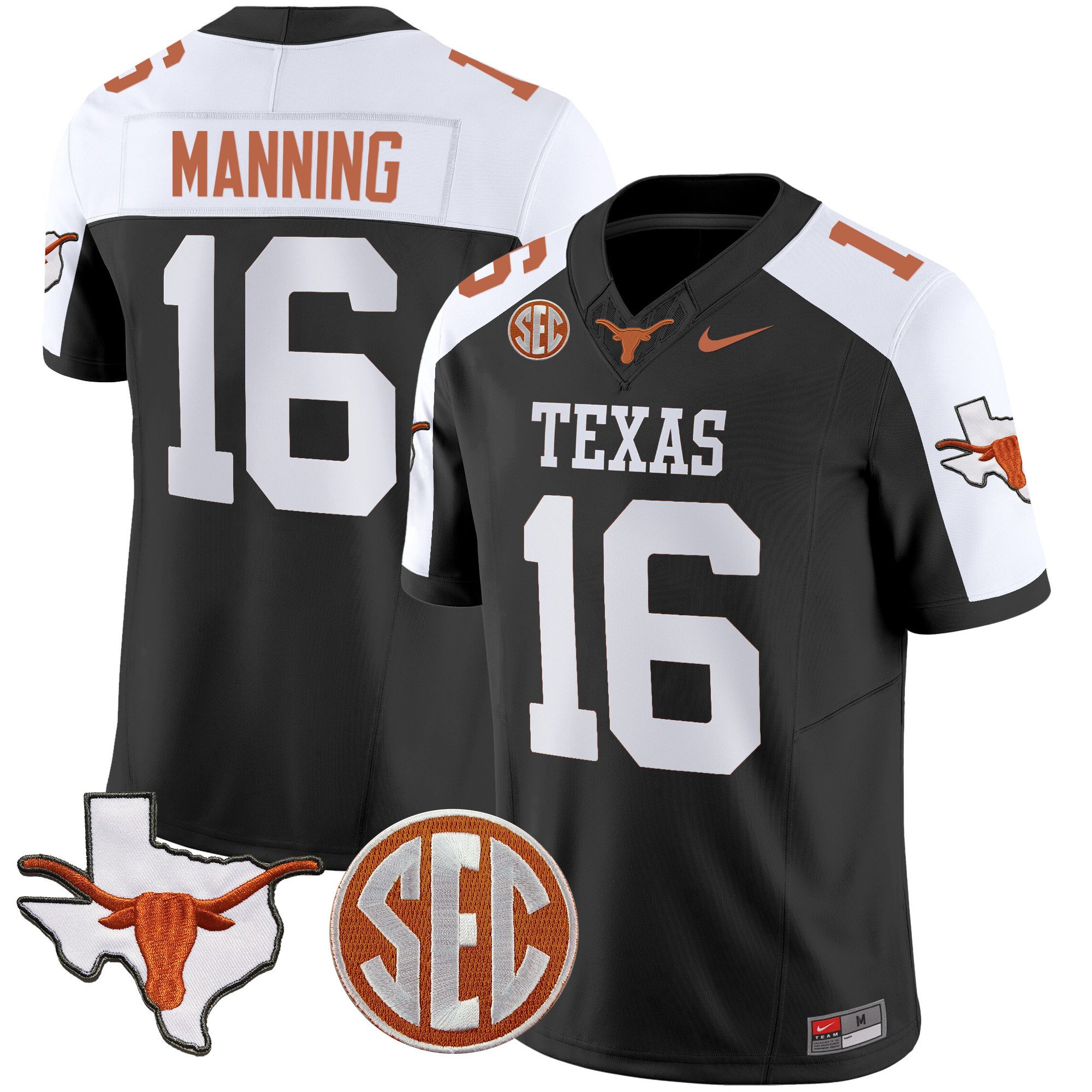 Men’s Texas Longhorns #16 Arch Manning Vapor Stitched Jersey