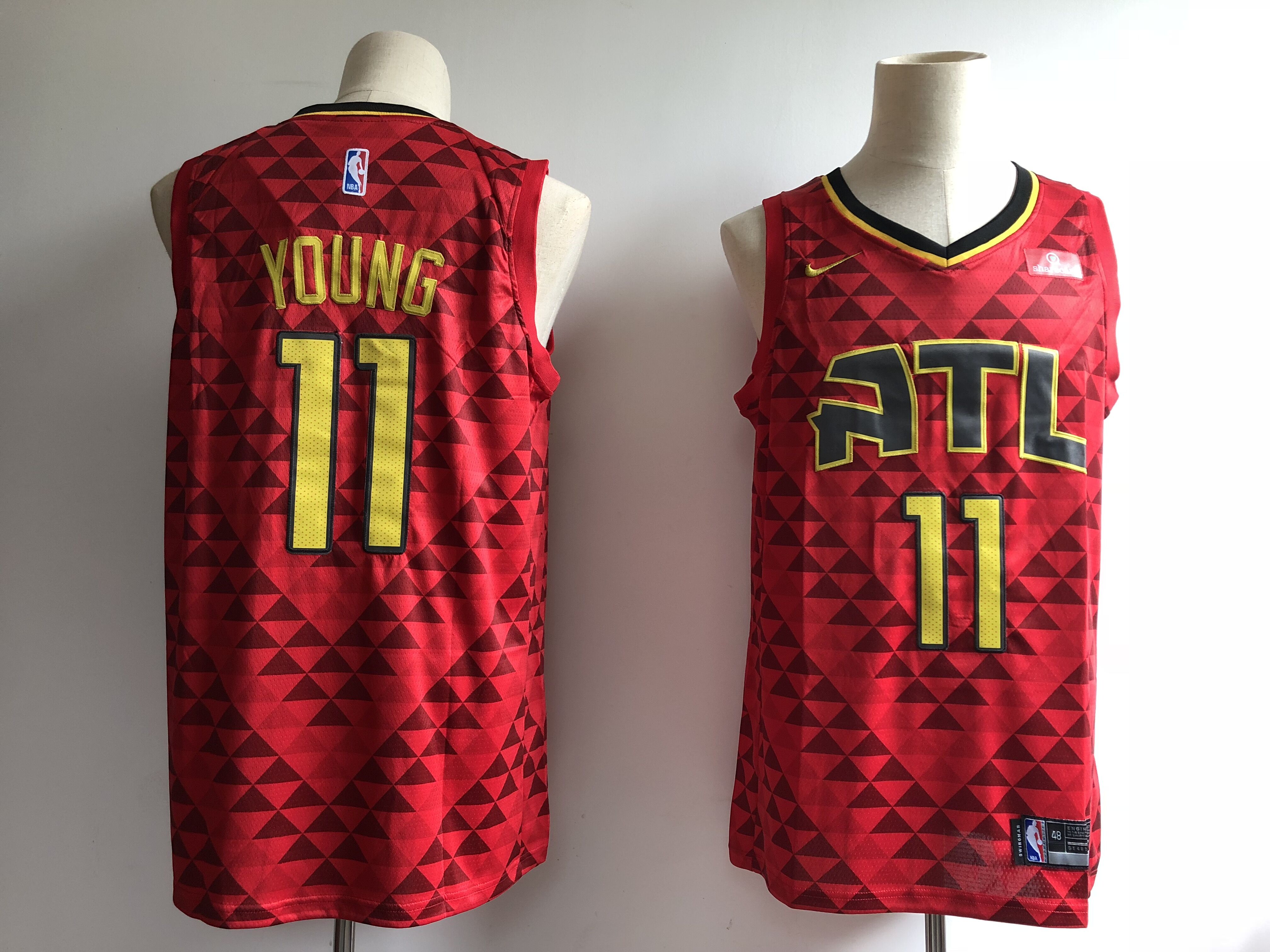 Men's Atlanta Hawks #11 Trae Young Red Swingman Stitched NBA Jersey Men's Atlanta Hawks #11 Trae Young Red Swingman Stitched NBA Jersey