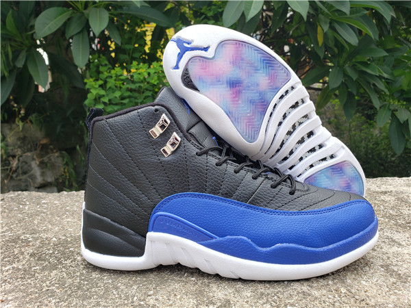 Men's Running weapon Air Jordan 12 Black Blue Shoes 035 Men's Running weapon Air Jordan 12 Black Blue Shoes 035