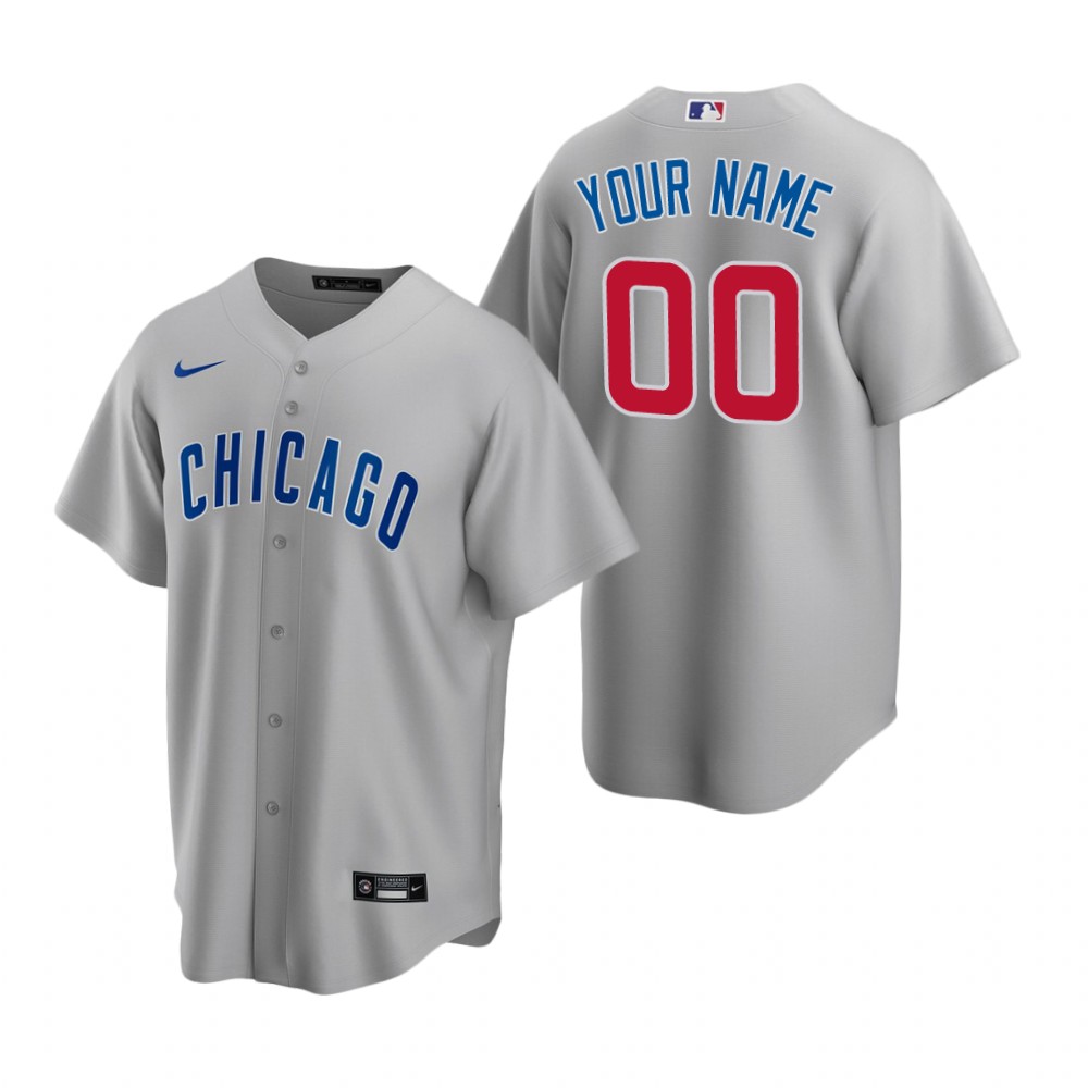 Youth Chicago Cubs Active Player Custom Grey Cool Base Stitched Baseball Jersey