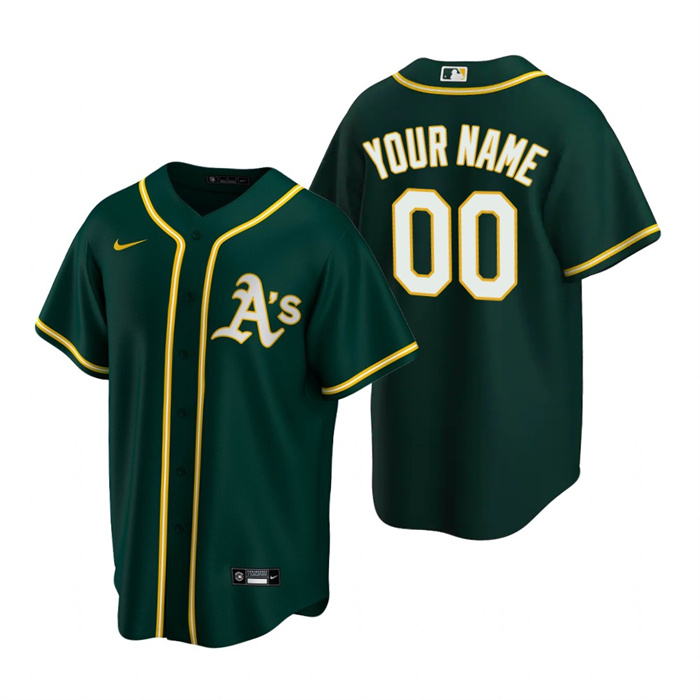 Youth Oakland Athletics Active Player Custom Green Cool Base Stitched Baseball Jersey