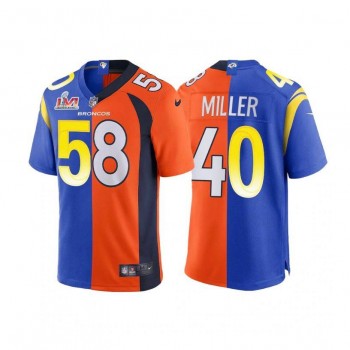Men's Rams & Broncos Von Miller Super Bowl LVI & 50 Vapor Limited Stitched Jersey