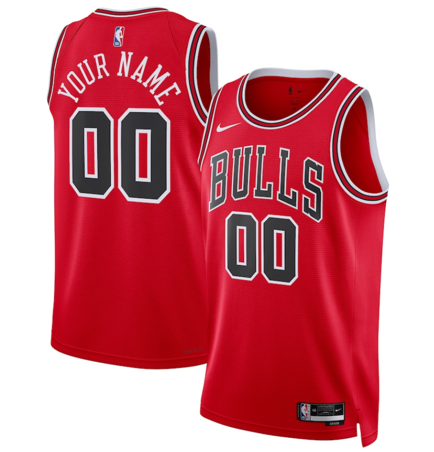 Youth Chicago Bulls Active Player Custom Red Swingman Stitched Jersey