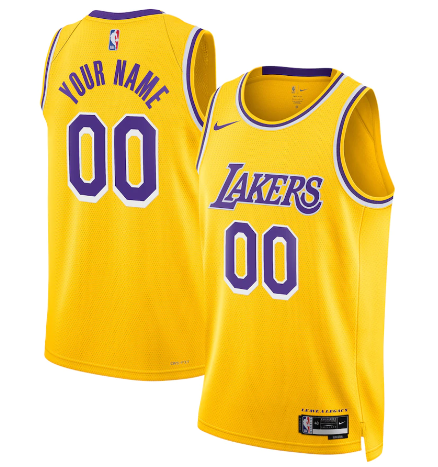 Youth Los Angeles Lakers Active Player Custom Yellow Icon Edition Stitched Jersey