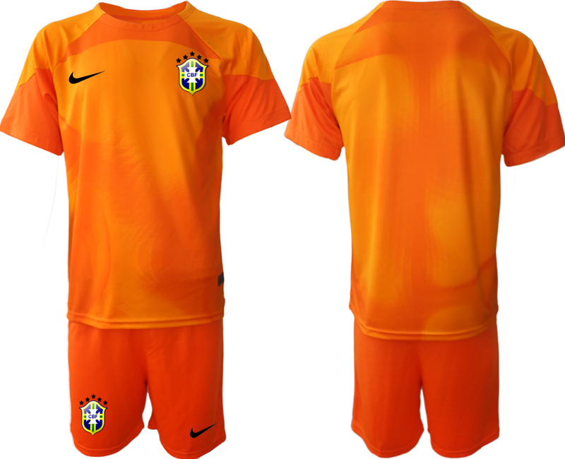 Men's Brazil Red Goalkeeper 2022 FIFA World Cup Soccer Jersey Suit