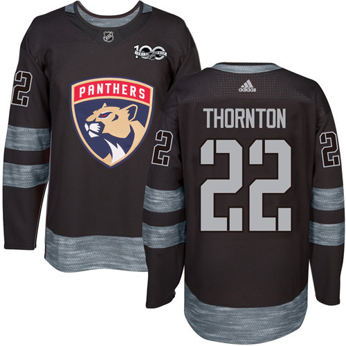 Panthers Black #22 Shawn Thornton 1917-2017 100th Anniversary Stitched NHL Jersey