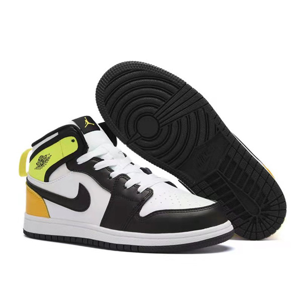 Youth Running Weapon Air Jordan 1 White/Black Shoes 10030 Youth Running Weapon Air Jordan 1 White/Black Shoes 10030