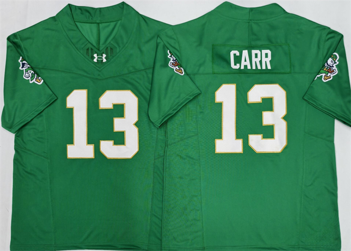 Men's Notre Dame Fighting Irish #13 CJ Carr Green 2026 F.U.S.E. Limited Stitched Jersey