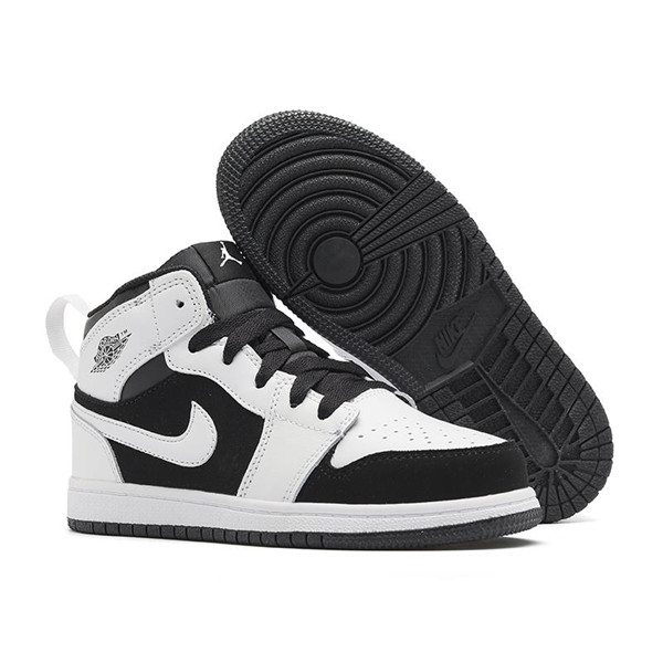 Youth Running Weapon Air Jordan 1 White/Black Shoes 10032 Youth Running Weapon Air Jordan 1 White/Black Shoes 10032