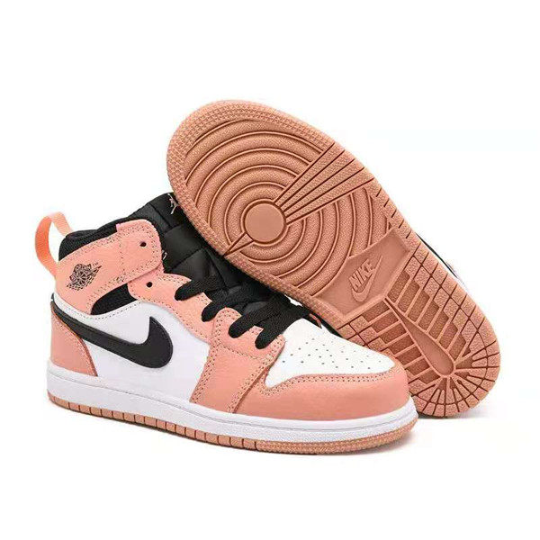 Youth Running Weapon Air Jordan 1 White/Pink Shoes 20035 Youth Running Weapon Air Jordan 1 White/Pink Shoes 20035