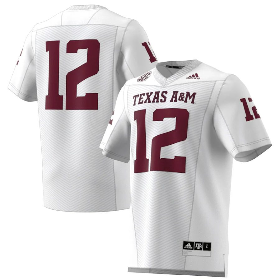 Men's White Texas A&M Aggies Custom jersey