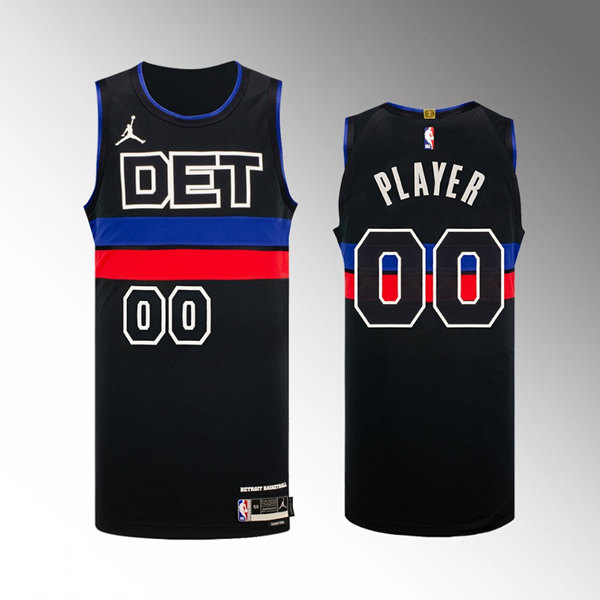 Men's Detroit Pistons Active Player Custom 2022/23 Black Statement Edition Stitched Jersey