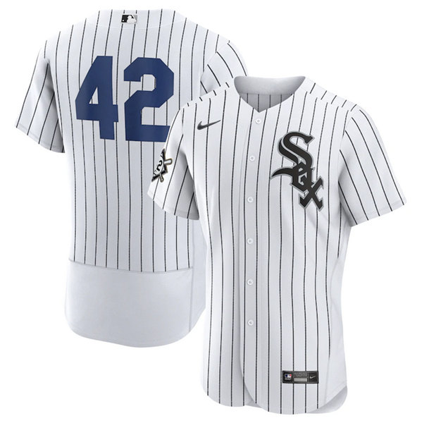 Men's Chicago White Sox #42 Jackie Robinson White Flex Base Stitched Jersey Men's Chicago White Sox #42 Jackie Robinson White Flex Base Stitched Jersey