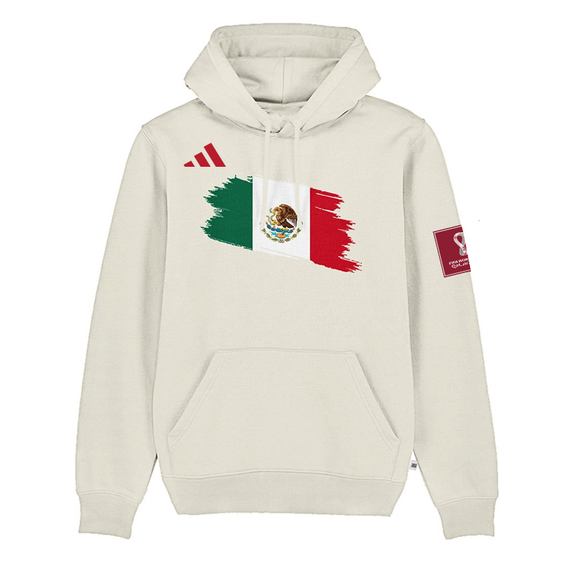 Men's Mexico World Cup Soccer Hoodie Cream