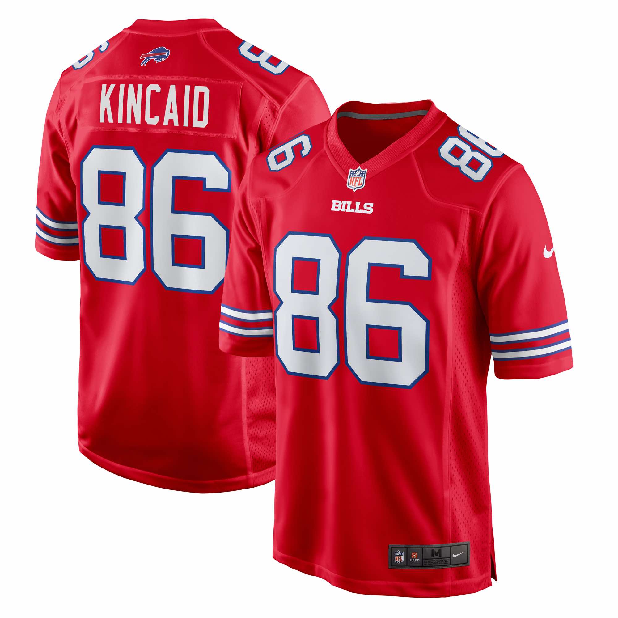 Youth Buffalo Bills #86 Dalton Kincaid Red Stitched Game Jersey Youth Buffalo Bills #86 Dalton Kincaid Red Stitched Game Jersey