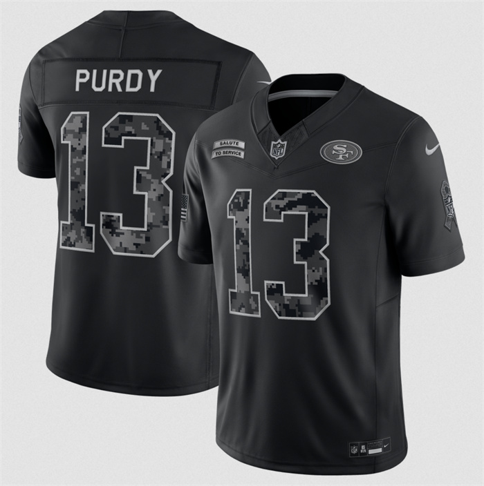 Youth San Francisco 49ers #13 Brock Purdy Black 2026 Salute to Service Limited Stitched Football Jersey(Run Small)