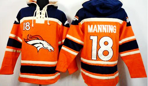 Men's Denver Broncos Custom Orange Sawyer Hooded Sweatshirt Hoodie