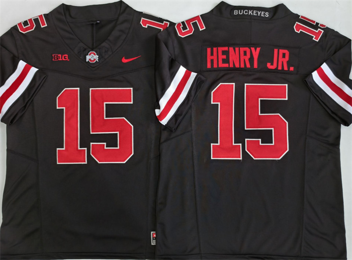 Men's Ohio State Buckeyes #15 Chris Henry Jr Black 2025 F.U.S.E. Limited Stitched Jersey