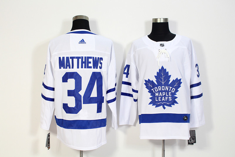 Men's Adidas Toronto Maple Leafs #34 Auston Matthews White Stitched NHL Jersey Men's Adidas Toronto Maple Leafs #34 Auston Matthews White Stitched NHL Jersey