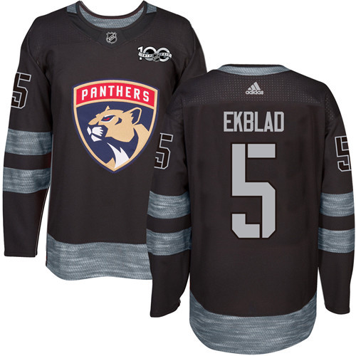 Panthers Black #5 Aaron Ekblad 1917-2017 100th Anniversary Stitched NHL Jersey