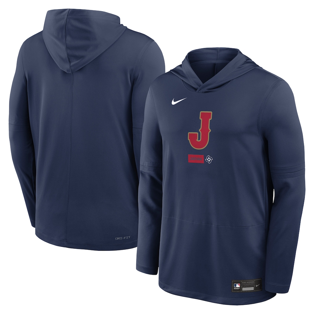 Men's Japan Baseball Baseball Navy 2026 World Baseball Classic Collection Therma-FIT Hoodie