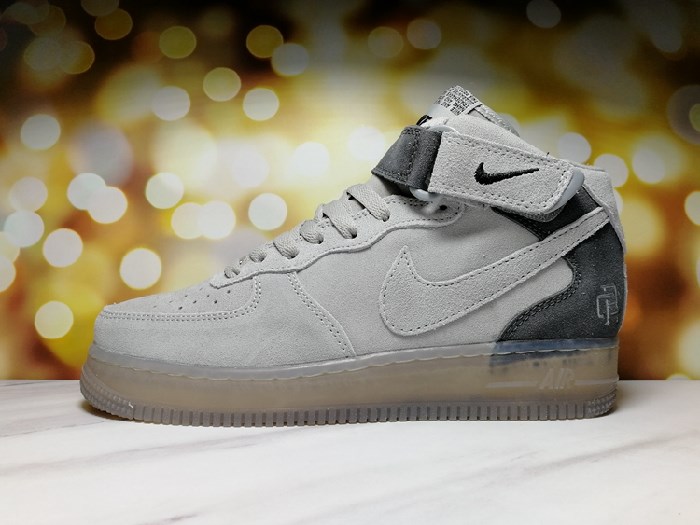 Men's Air Force 1 High Top Grey Shoes 0241