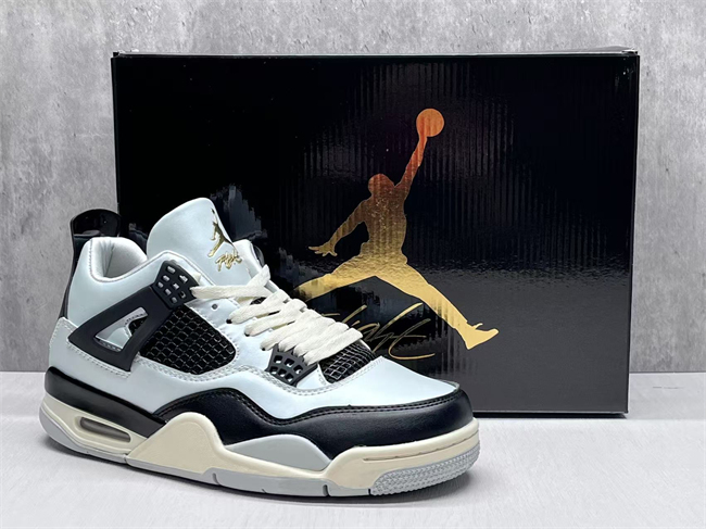 Women's Running weapon Jordan 4 Blue/Black Shoes 024