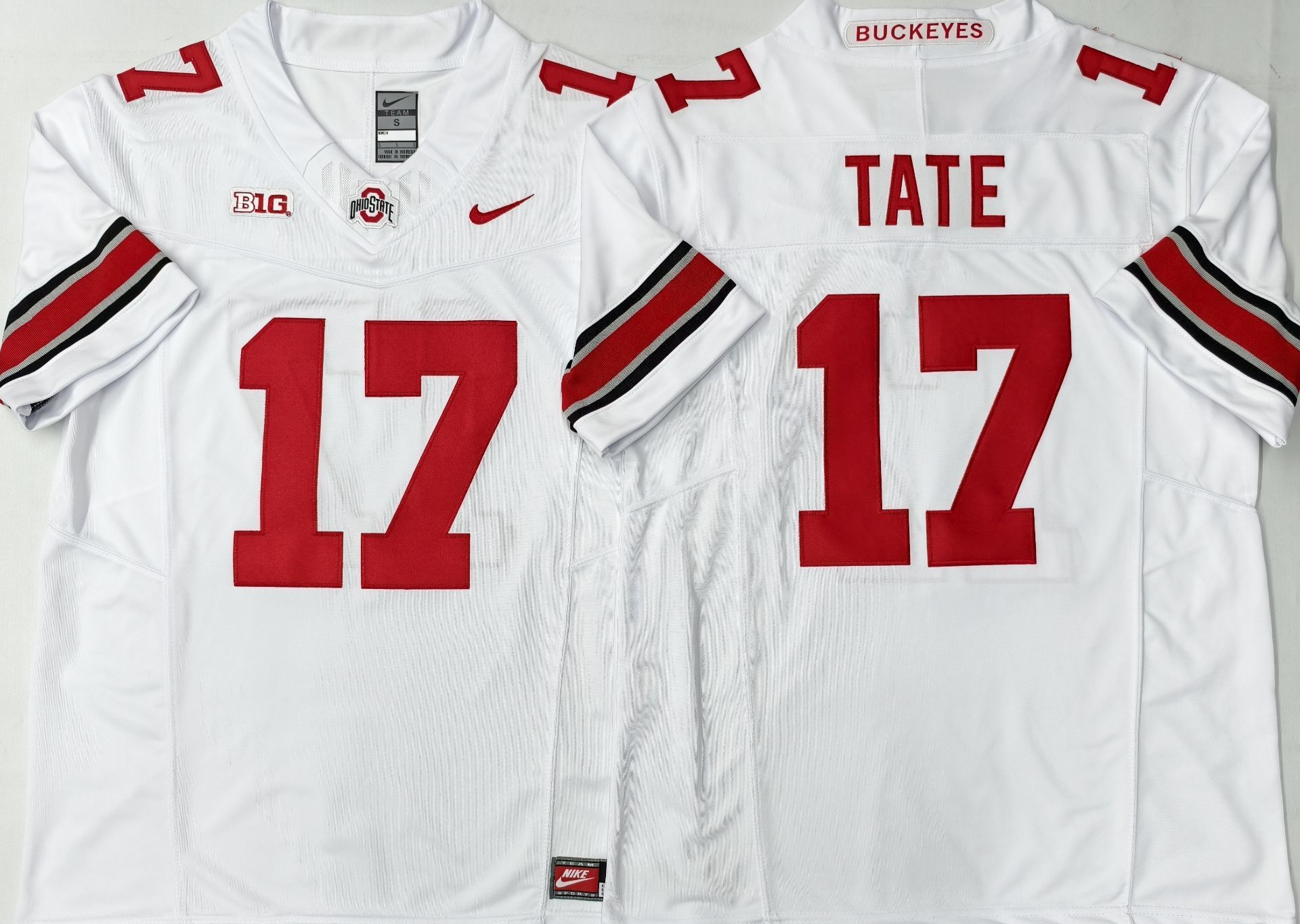 Men's Ohio State Buckeyes #17 Carnell Tate White 2025 F.U.S.E. Limited Stitched Jersey Men's Ohio State Buckeyes #17 Carnell Tate White 2025 F.U.S.E. Limited Stitched Jersey