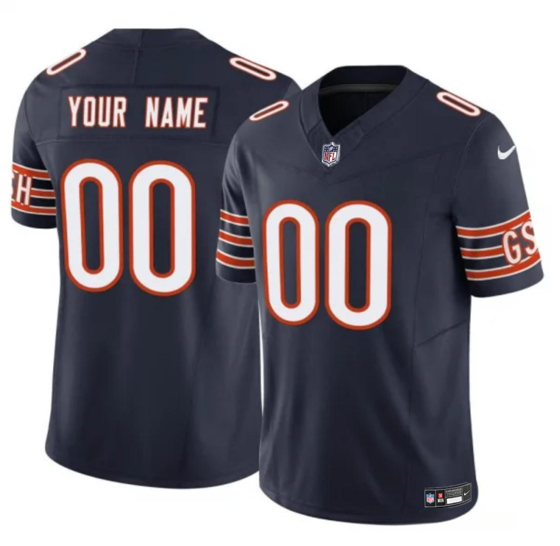 Youth Chicago Bears Active Player Custom Navy 2023 F.U.S.E Vapor Untouchable Limited Stitched Football Jersey