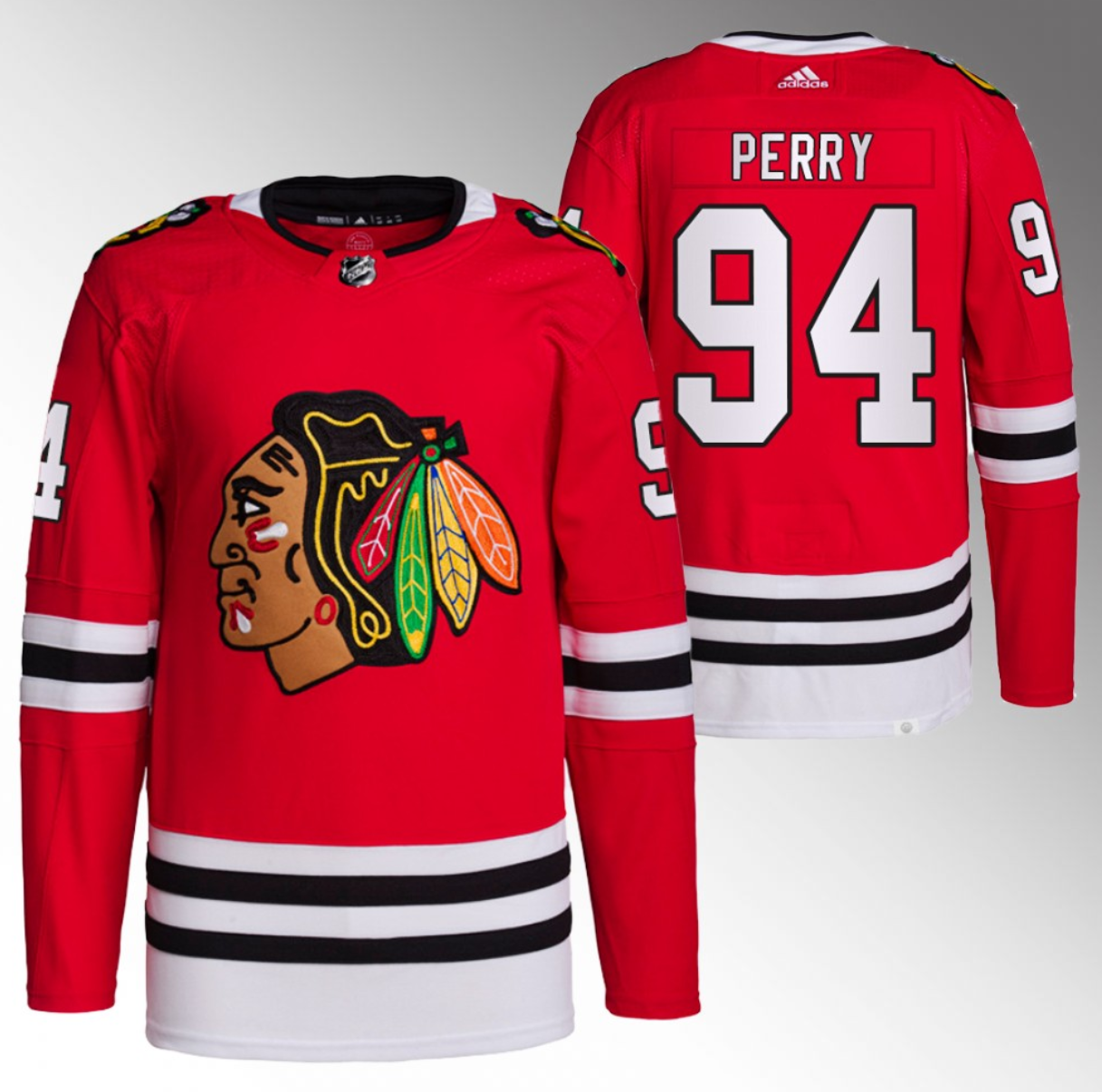 Men's Chicago Blackhawks #94 Corey Perry Red Stitched Hockey Jersey Men's Chicago Blackhawks #94 Corey Perry Red Stitched Hockey Jersey