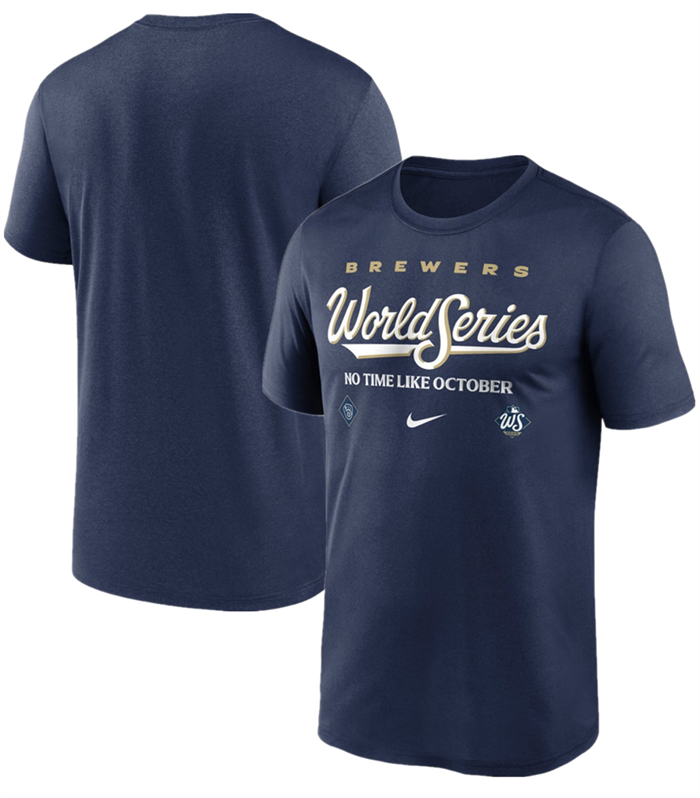 Men's Milwaukee Brewers Navy 2026 World Series Collection Legend Dri-FIT T-Shirt