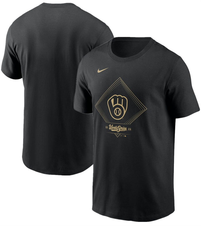 Men's Milwaukee Brewers Black 2026 World Series T-Shirt