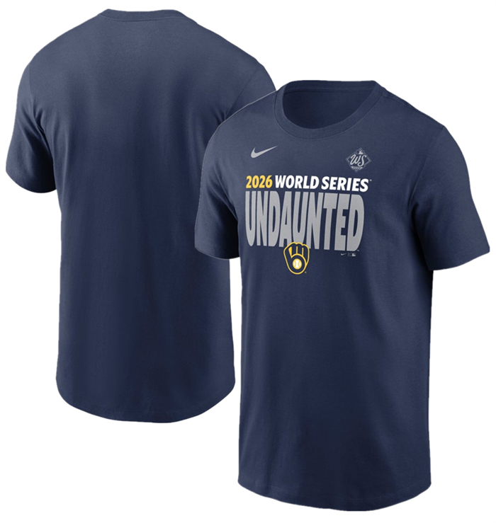 Men's Milwaukee Brewers Navy 2026 World Series T-Shirt