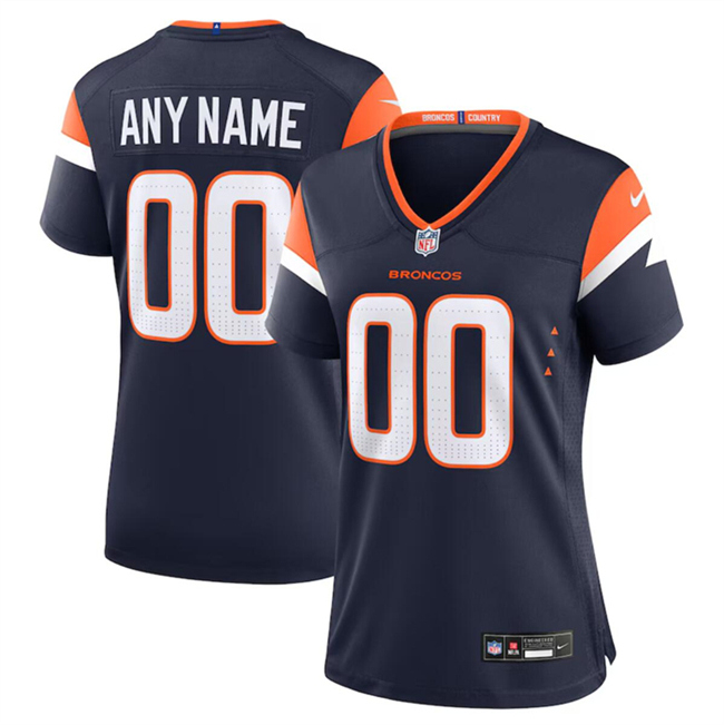 Women's Denver Broncos Active Player Custom Navy 2024 Stitched Jersey(Run Small)