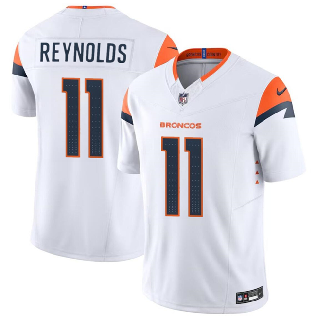 Youth Denver Broncos #11 Josh Reynolds White 2024 F.U.S.E. Vapor Limited Stitched Football Jersey