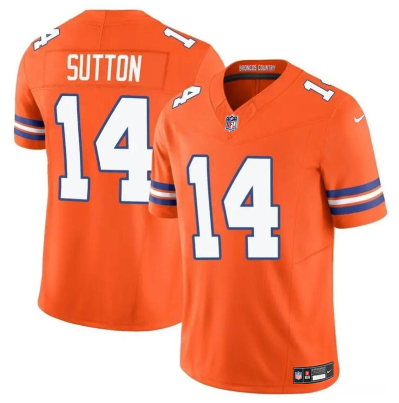 Youth Denver Broncos #14 Courtland Sutton Orange F.U.S.E. Mile High Collection 1977 Throwback Vapor Limited Stitched Football Jersey Youth Denver Broncos #14 Courtland Sutton Orange F.U.S.E. Mile High Collection 1977 Throwback Vapor Limited Stitched Football Jersey