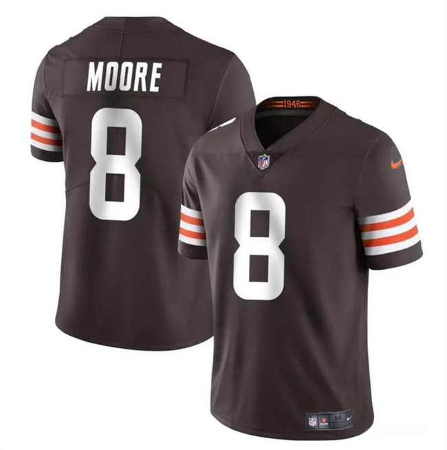 Youth Cleveland Browns #8 Elijah Moore Brown Vapor Limited Stitched Football Jersey
