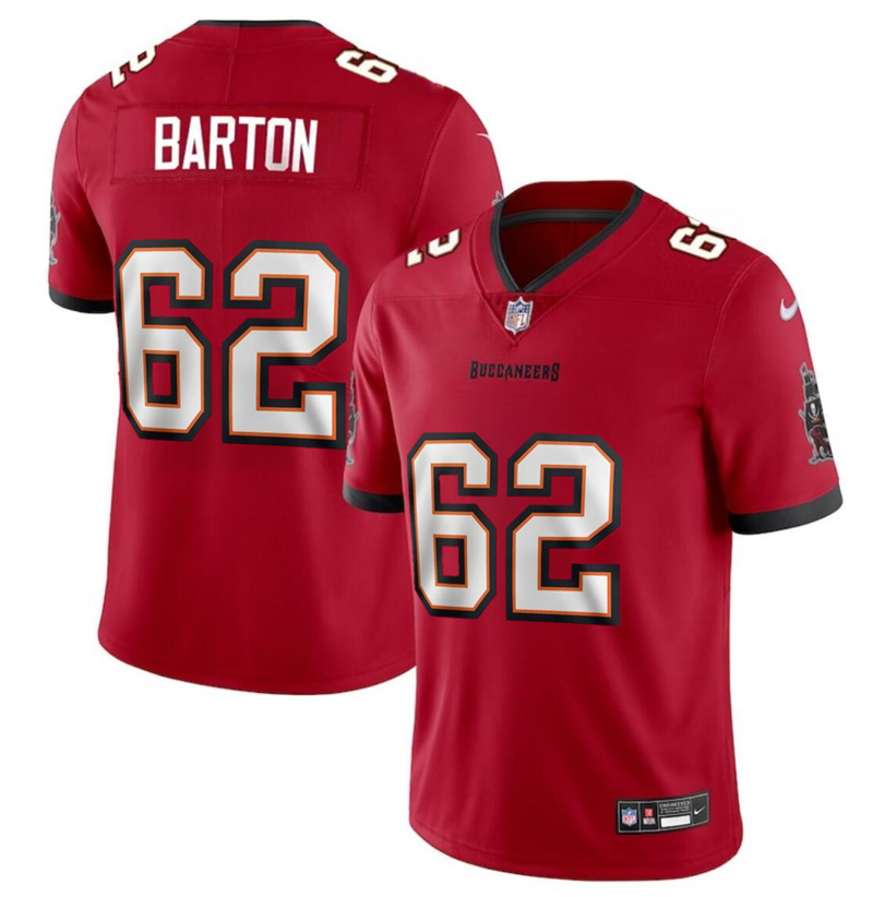 Youth Tampa Bay Buccaneers #62 Graham Barton Red 2024 Draft Vapor Untouchable Limited Stitched Jersey