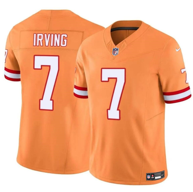 Youth Tampa Bay Buccaneers #7 Bucky Irving Orange F.U.S.E Throwback Vapor Untouchable Limited Stitched Jersey Youth Tampa Bay Buccaneers #7 Bucky Irving Orange F.U.S.E Throwback Vapor Untouchable Limited Stitched Jersey